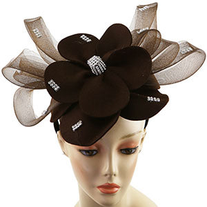 276HB-BRN Sunday Fascinator