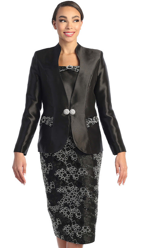 Serafina 4105-BLK Church Suit