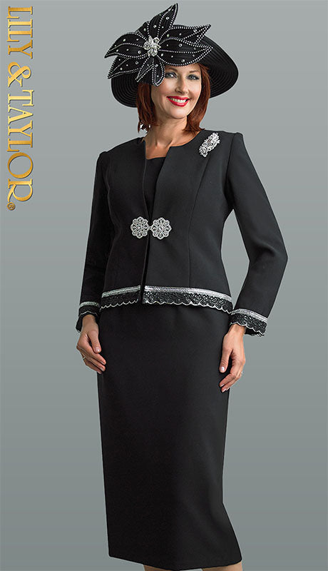 Lily And Taylor 4272-BLK Church Suit