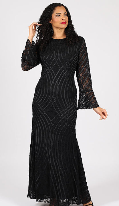 Diana Couture 8737-BLK Church Dress