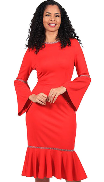 Diana Couture 8651-RED Church Dress